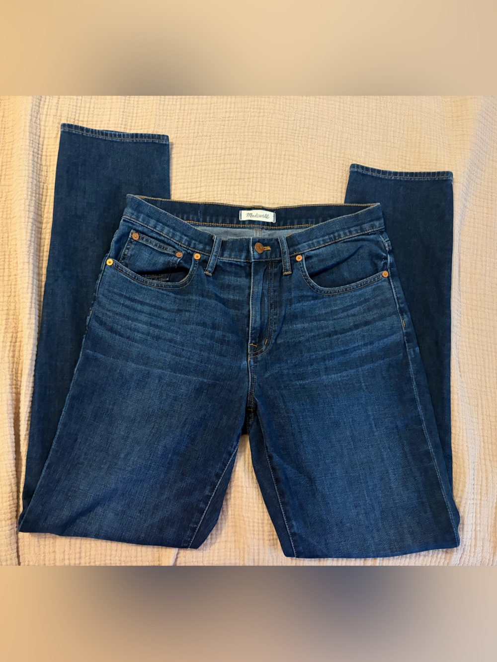 Madewell The Slim Boyjean in Dark Wash Denim - Size 28T/28 Tall